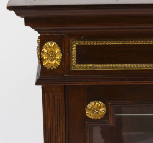 fig 4. Antique French Ormolu Mounted Vitrine Display Cabinet 19th C