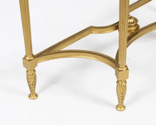 ANTIQUE SATINWOOD HAND PAINTED DEMILUNE CONSOLE TABLE 19TH CENTURY - ADDITIONAL PHOTO 13