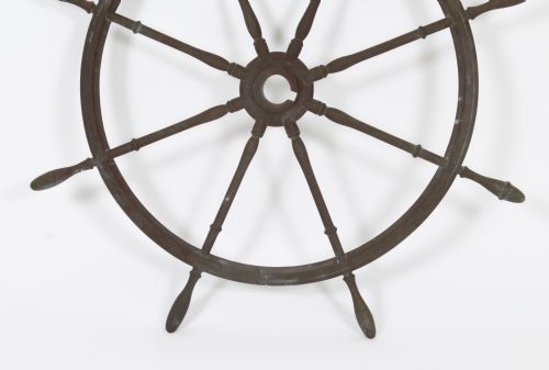 fig 2. Antique Phosphor Bronze World War 1 Submarine Wheel 20th C