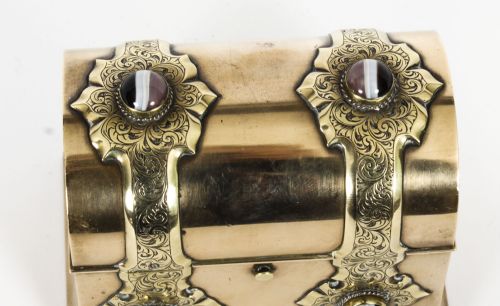 fig 2. Antique Ormolu & Agate Mounted Casket by Asprey C1870 19th C