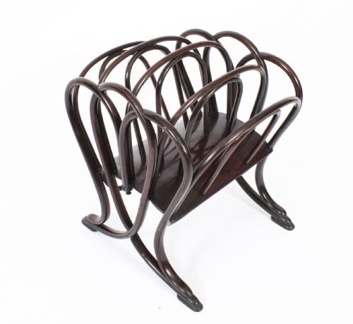 Antique Viennese Thonet Bentwood Canterbury Magazine Rack C1910
