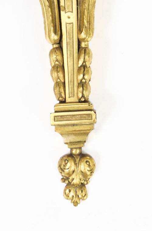 fig 4. Antique Pair Regency Revival Ormolu Wall Lights Appliques Mid 19th C