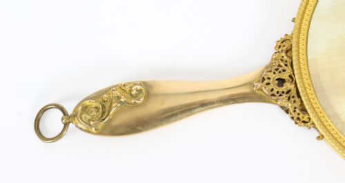 ANTIQUE FRENCH LIMOGES ORMOLU HANDMIRROR SIGNED JOSEPH MEISSONNIER 19TH C - ADDITIONAL PHOTO 12