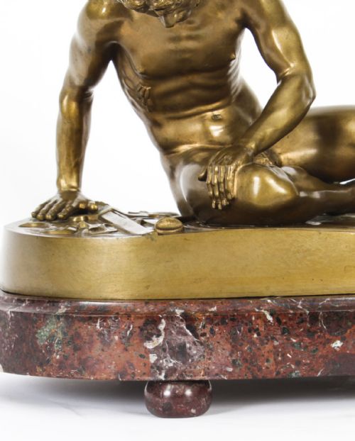 fig 2. Antique Bronze Sculpture of The Dying Gaul by B Boschetti Rome, 19th C
