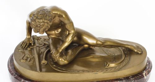 fig 3. Antique Bronze Sculpture of The Dying Gaul by B Boschetti Rome, 19th C