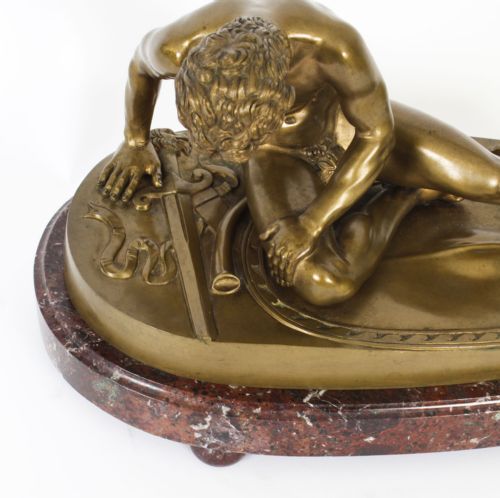 fig 4. Antique Bronze Sculpture of The Dying Gaul by B Boschetti Rome, 19th C