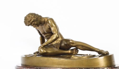 fig 5. Antique Bronze Sculpture of The Dying Gaul by B Boschetti Rome, 19th C