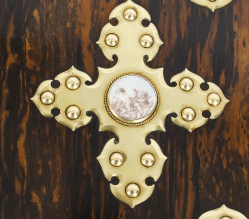 ANTIQUE ENGLISH COROMANDEL ORMOLU MOUNTED FOUR PIECE DESK SET MID 19TH C - ADDITIONAL PHOTO 24