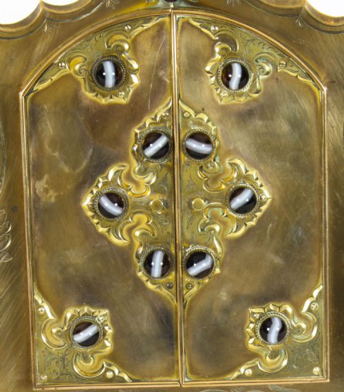 ANTIQUE ORMOLU AGATE MOUNTED EASEL PHOTO FRAME 19TH CENTURY - ADDITIONAL PHOTO 6