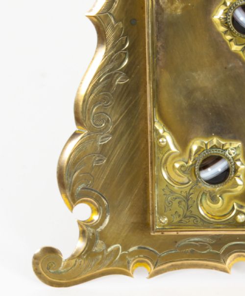 ANTIQUE ORMOLU AGATE MOUNTED EASEL PHOTO FRAME 19TH CENTURY - ADDITIONAL PHOTO 8