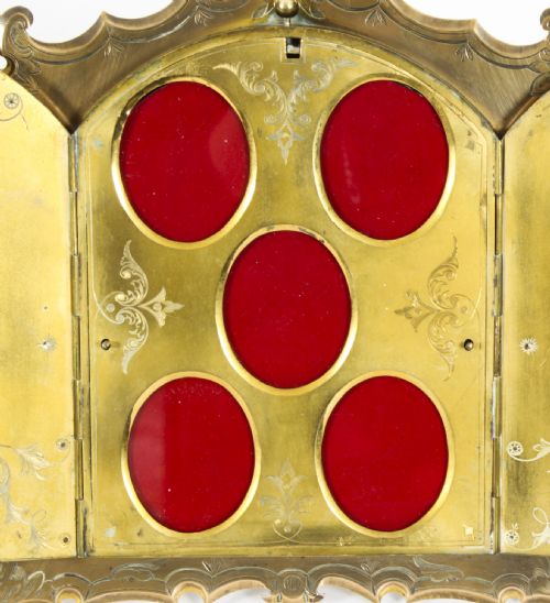 ANTIQUE ORMOLU AGATE MOUNTED EASEL PHOTO FRAME 19TH CENTURY - ADDITIONAL PHOTO 14