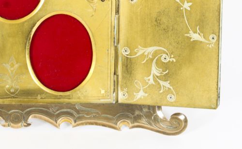 ANTIQUE ORMOLU AGATE MOUNTED EASEL PHOTO FRAME 19TH CENTURY - ADDITIONAL PHOTO 19