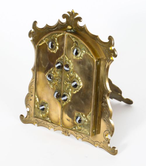 ANTIQUE ORMOLU AGATE MOUNTED EASEL PHOTO FRAME 19TH CENTURY - ADDITIONAL PHOTO 21