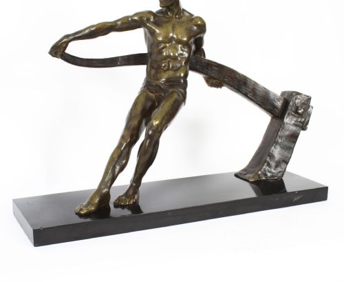fig 3. Antique Art Deco Bronze Figure of a Riverman by Maurice Guiraud-Rivière C1920