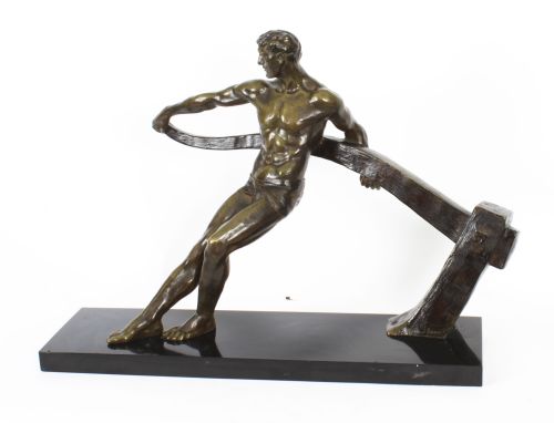 fig 4. Antique Art Deco Bronze Figure of a Riverman by Maurice Guiraud-Rivière C1920