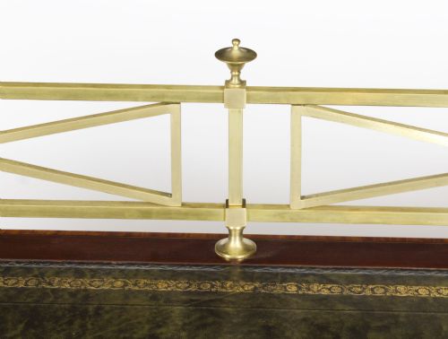 fig 9. Antique Victorian Inlaid Mahogany Pedestal Desk 19th C
