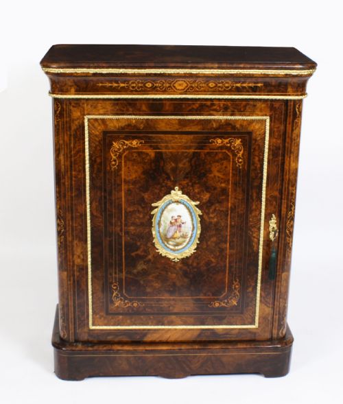 fig 1. Antique Victorian Pier Cabinet Sevres Plaque c.1860 19th Century