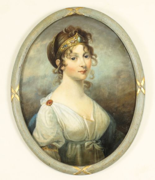 Antique Oil Painting of Queen Louise of Prussia 18th Century

