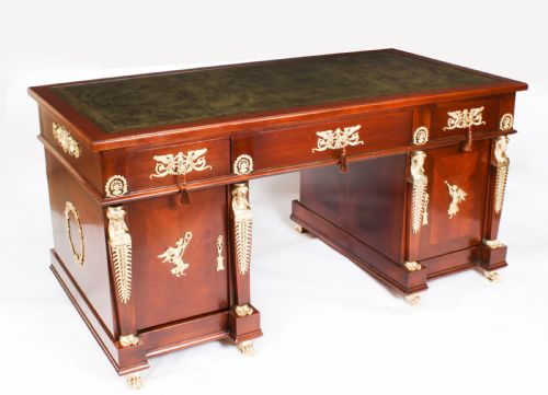 Antique French Empire Ormolu Mounted Desk 19th Century
