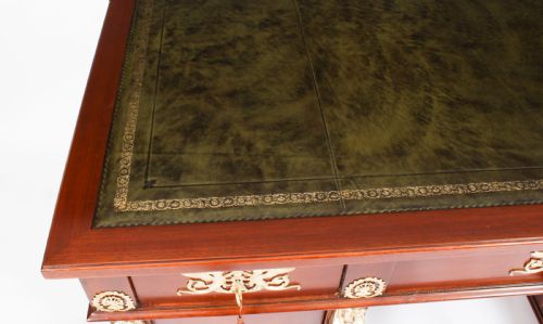 fig 3. Antique French Empire Ormolu Mounted Desk 19th Century
