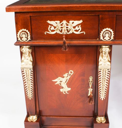 fig 7. Antique French Empire Ormolu Mounted Desk 19th Century