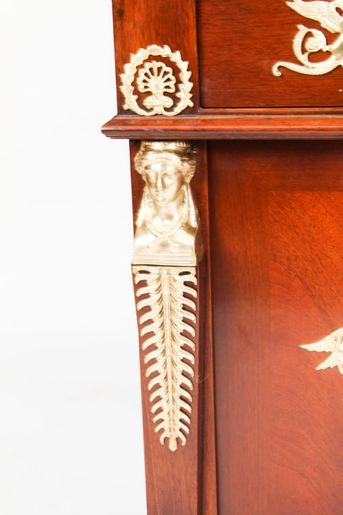 fig 9. Antique French Empire Ormolu Mounted Desk 19th Century