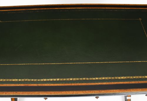 fig 3. Antique Aesthetic Period Bur Maple Edward & Roberts Writing Table 19th C
