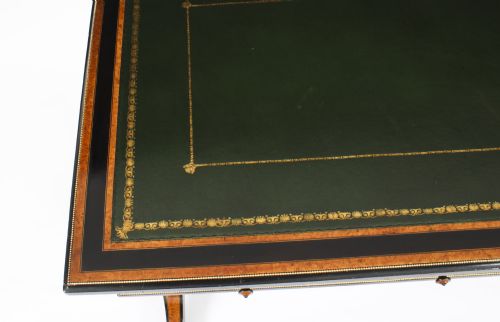 fig 4. Antique Aesthetic Period Bur Maple Edward & Roberts Writing Table 19th C
