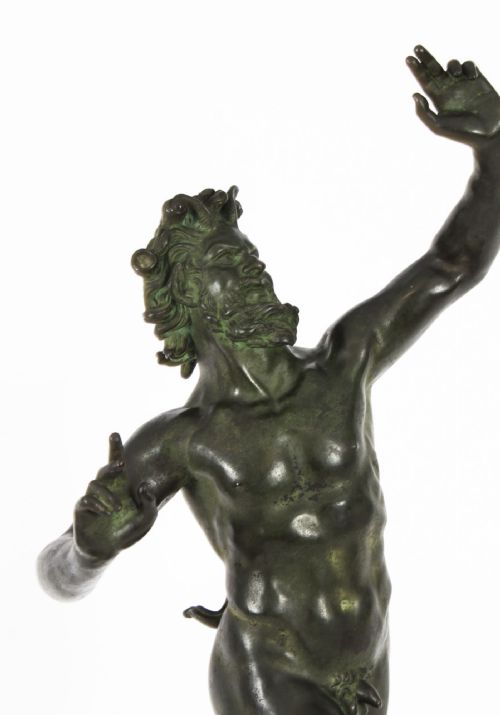 fig 6. Antique Large 79cm 2ft 6inch Bronze of Pan Dancing G.Nisini Circa 1830 19th C