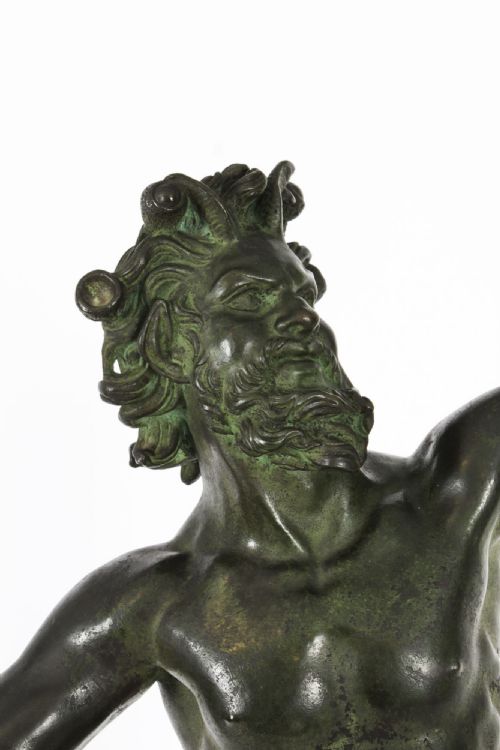 fig 7. Antique Large 79cm 2ft 6inch Bronze of Pan Dancing G.Nisini Circa 1830 19th C