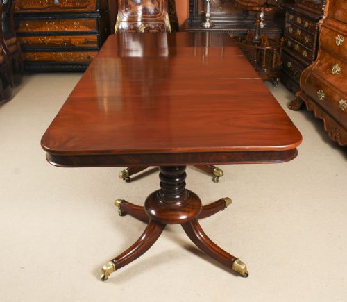 ANTIQUE 8FT REGENCY METAMORPHIC 3 PILLAR DINING TABLE C1820 19TH C - ADDITIONAL PHOTO 3