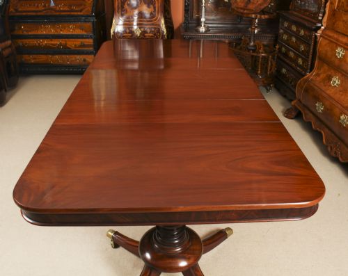 ANTIQUE 8FT REGENCY METAMORPHIC 3 PILLAR DINING TABLE C1820 19TH C - ADDITIONAL PHOTO 4