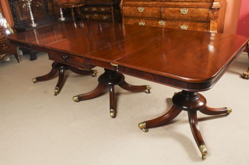 ANTIQUE 8FT REGENCY METAMORPHIC 3 PILLAR DINING TABLE C1820 19TH C - ADDITIONAL PHOTO 5