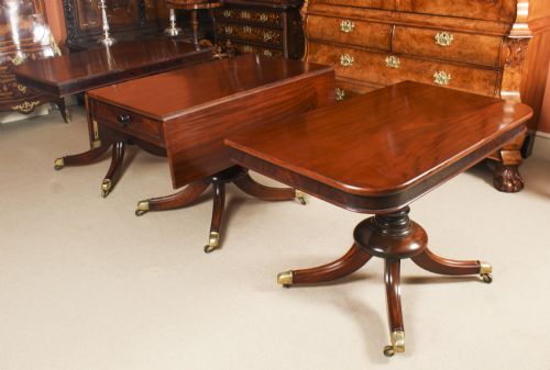 ANTIQUE 8FT REGENCY METAMORPHIC 3 PILLAR DINING TABLE C1820 19TH C - ADDITIONAL PHOTO 7