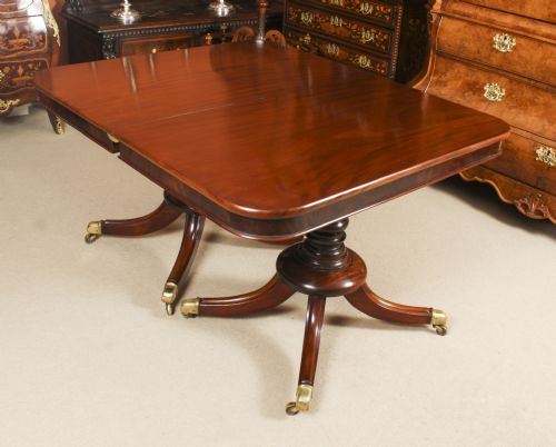 ANTIQUE 8FT REGENCY METAMORPHIC 3 PILLAR DINING TABLE C1820 19TH C - ADDITIONAL PHOTO 8