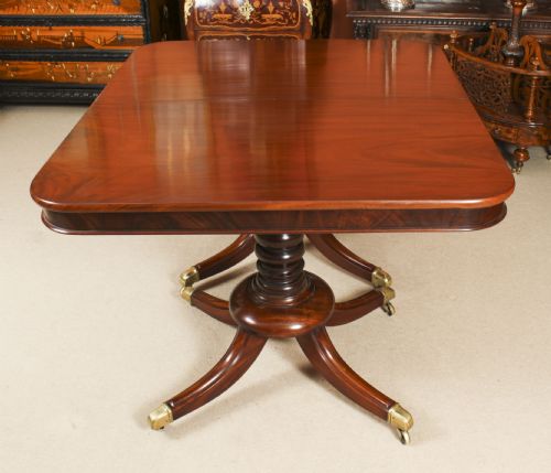 ANTIQUE 8FT REGENCY METAMORPHIC 3 PILLAR DINING TABLE C1820 19TH C - ADDITIONAL PHOTO 9
