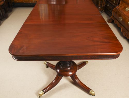 ANTIQUE 8FT REGENCY METAMORPHIC 3 PILLAR DINING TABLE C1820 19TH C - ADDITIONAL PHOTO 11