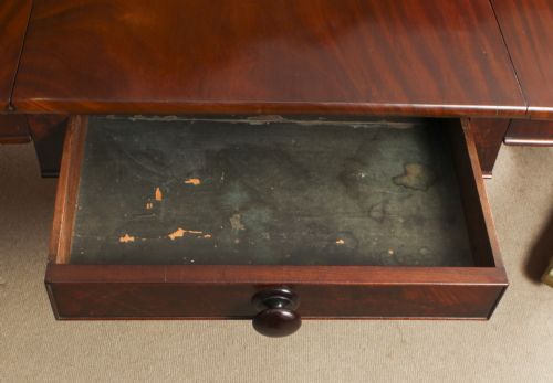 ANTIQUE 8FT REGENCY METAMORPHIC 3 PILLAR DINING TABLE C1820 19TH C - ADDITIONAL PHOTO 13