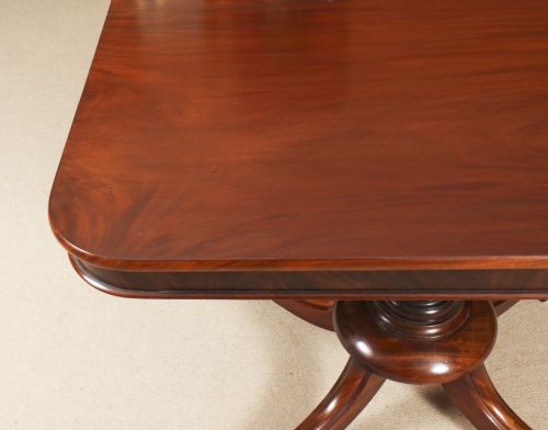 ANTIQUE 8FT REGENCY METAMORPHIC 3 PILLAR DINING TABLE C1820 19TH C - ADDITIONAL PHOTO 17