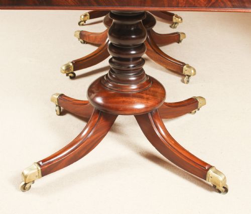 ANTIQUE 8FT REGENCY METAMORPHIC 3 PILLAR DINING TABLE C1820 19TH C - ADDITIONAL PHOTO 19