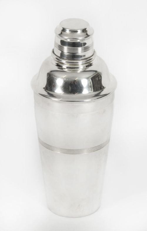 Antique Art Deco Silver Plated Cocktail Shaker Burton & Waters C1920 20th C
