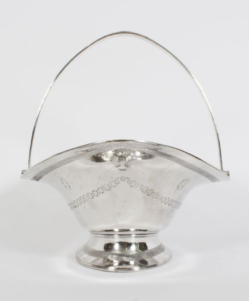 fig 4. Antique George III Old Sheffield Silver on Copper Basket Circa 1780 18th C
