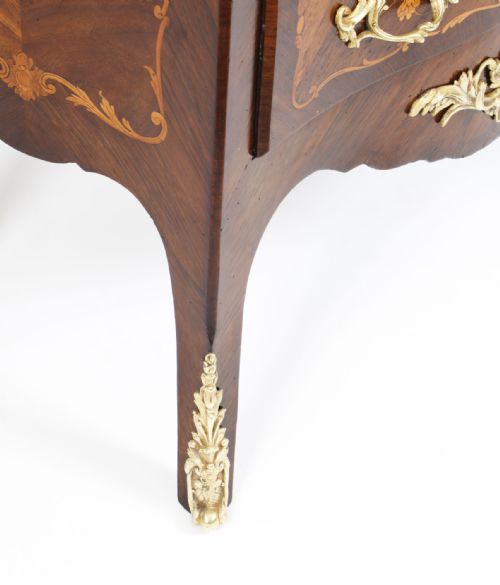 ANTIQUE FRENCH LOUIS REVIVAL KINGWOOD MARQUETRY COMMODE C1880 - ADDITIONAL PHOTO 14