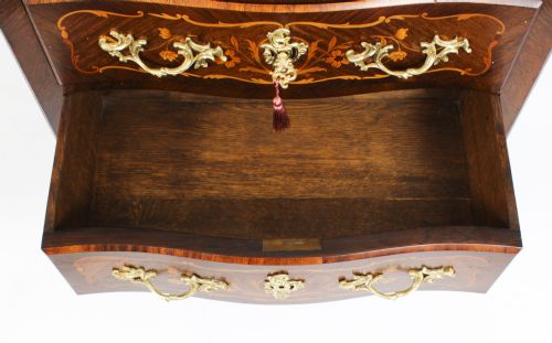ANTIQUE FRENCH LOUIS REVIVAL KINGWOOD MARQUETRY COMMODE C1880 - ADDITIONAL PHOTO 16