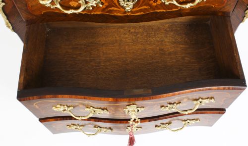 ANTIQUE FRENCH LOUIS REVIVAL KINGWOOD MARQUETRY COMMODE C1880 - ADDITIONAL PHOTO 17