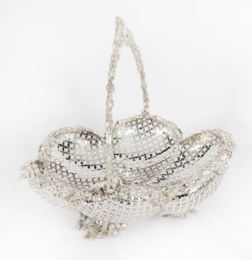 fig 1. Antique Victorian Silver Plated Fruit Basket C1880 19th Century