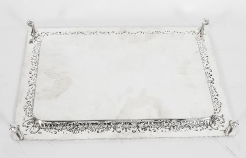 ANTIQUE SILVER PLATED SALVER BY FENTON RUSSEL C1880 19TH C - ADDITIONAL PHOTO 14