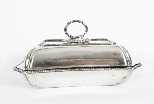 ANTIQUE PAIR SILVER PLATED ENTREE DISHES ELKINGTON DATED 1888 19TH CENTURY - ADDITIONAL PHOTO 5