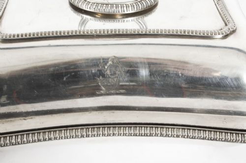 ANTIQUE PAIR SILVER PLATED ENTREE DISHES ELKINGTON DATED 1888 19TH CENTURY - ADDITIONAL PHOTO 10
