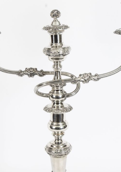 fig 4. Antique Pair Regency Old Sheffield Plate Candelabra C1820 19th C
